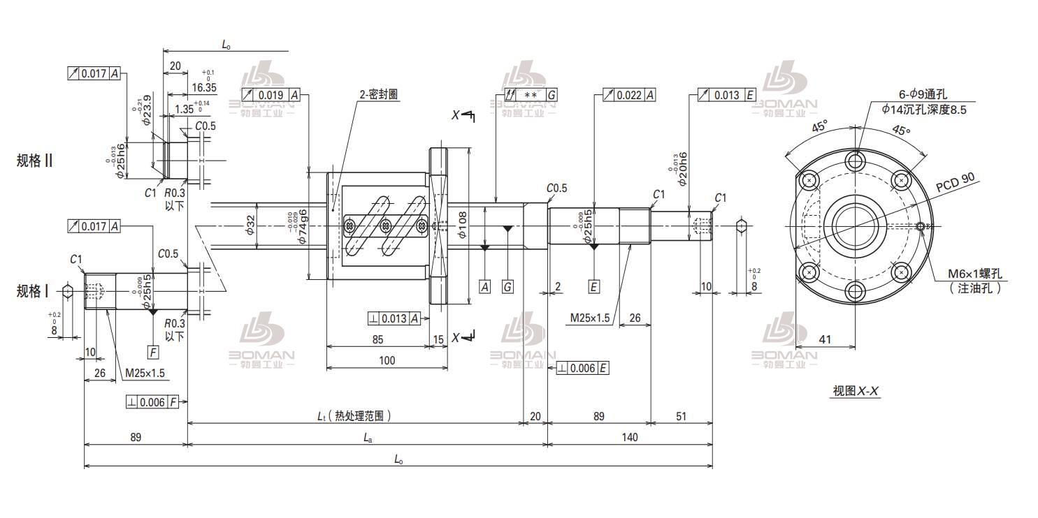 W3211SA-5Z-C5Z10-FA标准滚珠丝杠