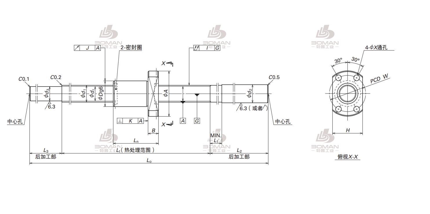 W1002MS-2Y-C3T2.5-NSK末端未加工品