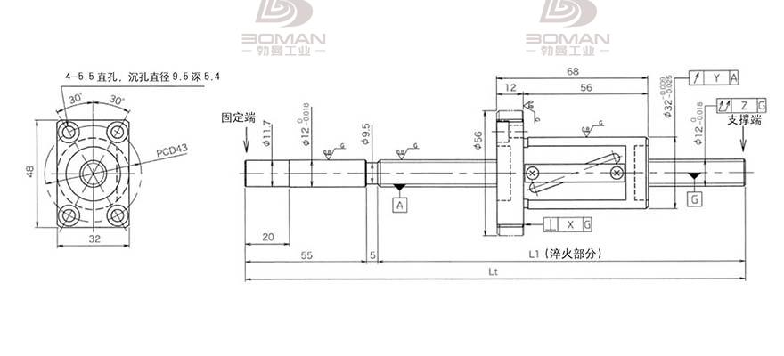 KURODA GG1220AS-BALR-0900A 黑田精工丝杆怎么安装
