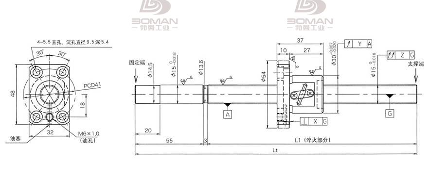 KURODA GG1502DS-BAPR-0600A 黑田精工丝杆规格说明