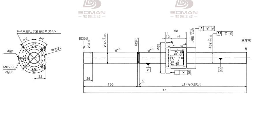 KURODA GG3205ES-DALR-1000A 黑田kuroda丝杆