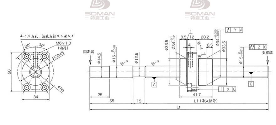 KURODA HG1540QS-BEZR-0600A 黑田滚珠丝杆作用