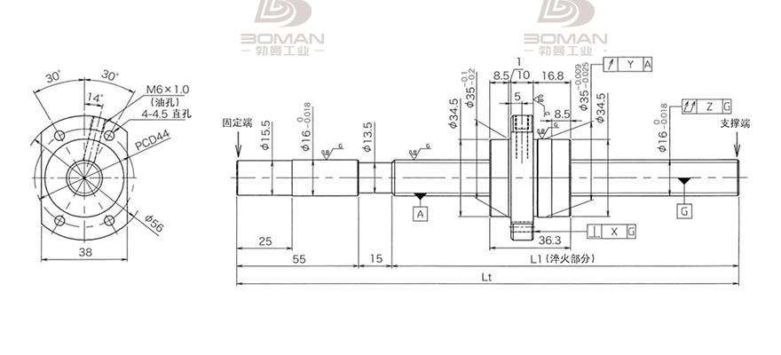 KURODA HG1632QS-HEZR-1100A 黑田滚珠丝杠导程
