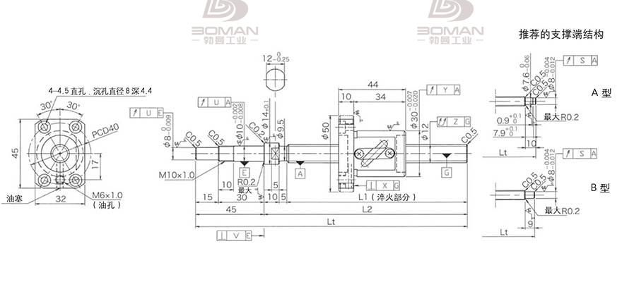 KURODA GP1205DS-BALR-0300B-C3S 黑田精工丝杆的价格