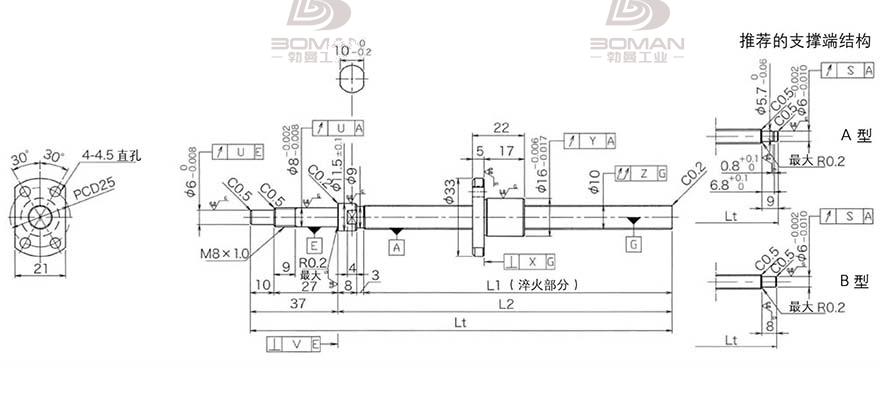 KURODA DP1002JS-HDNR-0220B-C3S 黑田精工滚珠丝杆厂家地址
