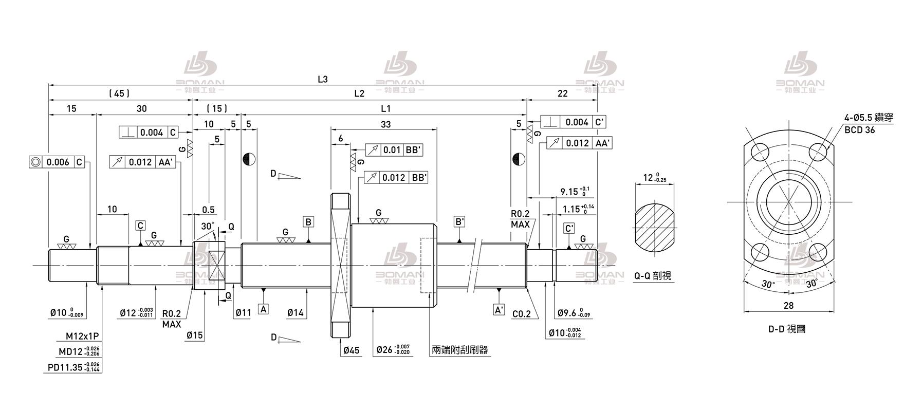 HIWIN上银 R14-4T3-FSI-448-530-0.008 tbi和上银滚珠丝杆导轨模组