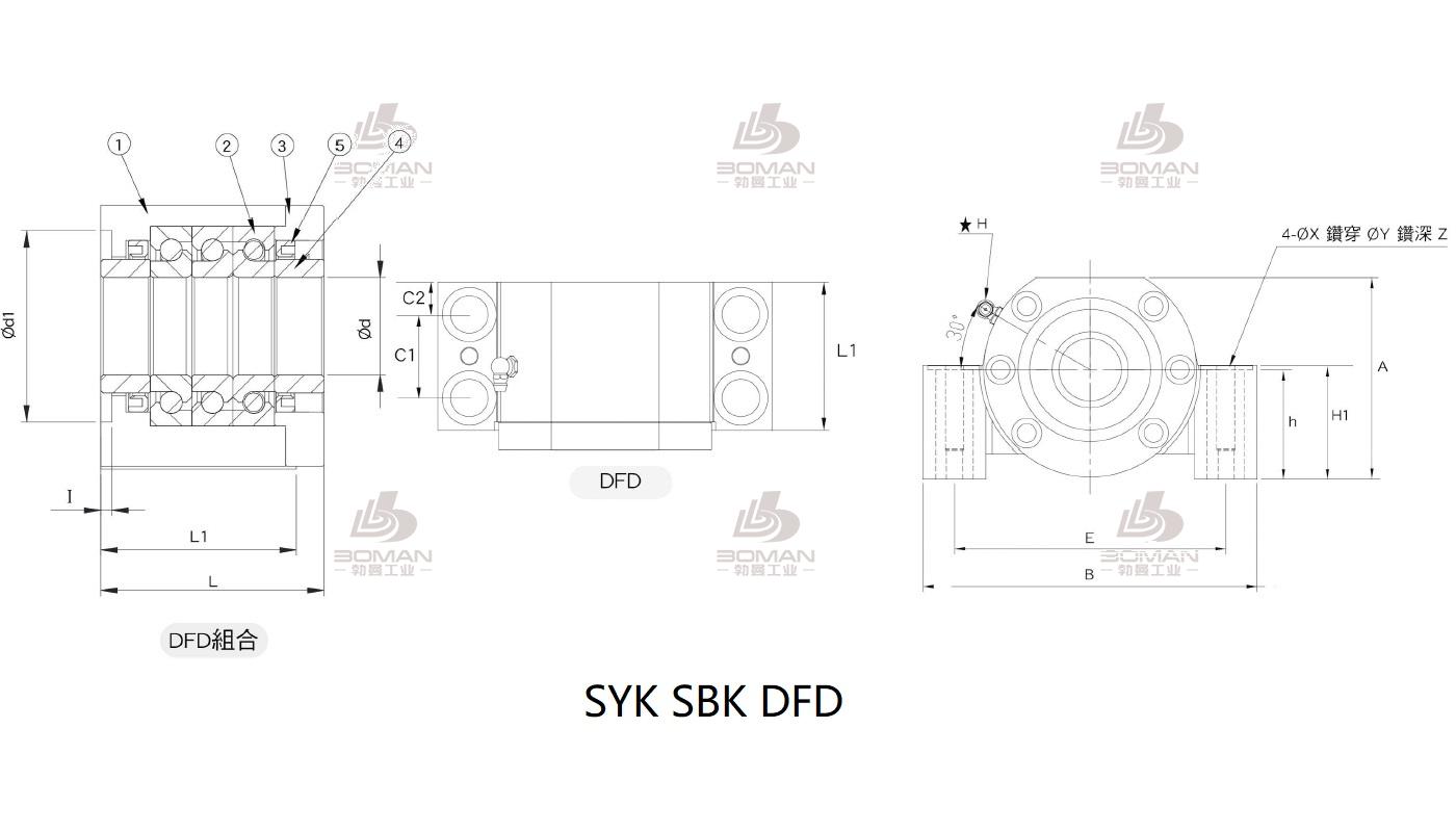 SYK LK12 syk丝杆支撑座3d