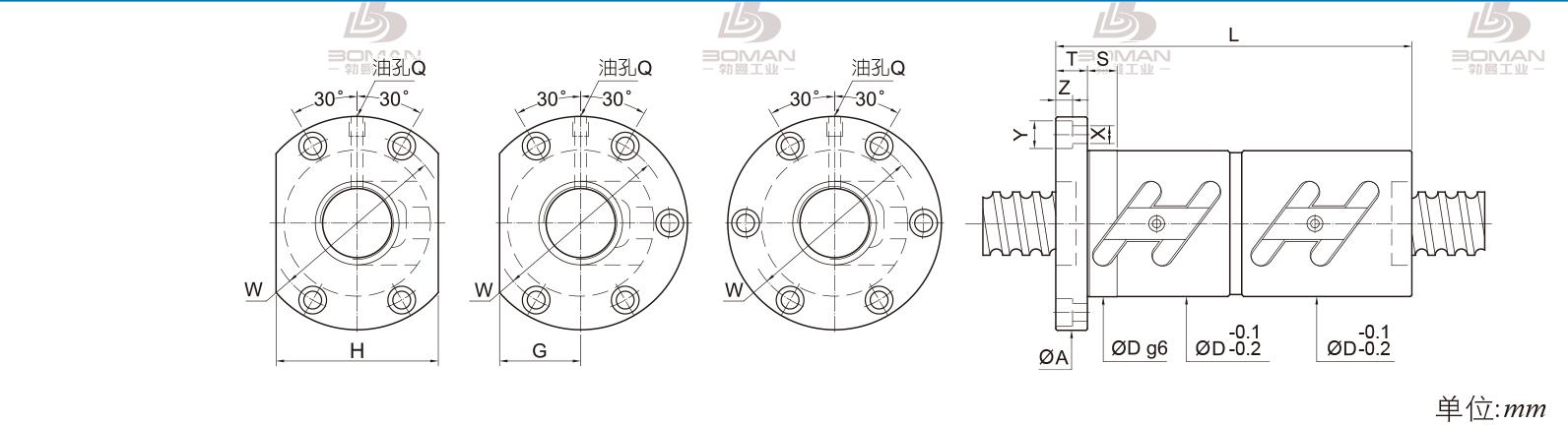 PMI FDWC5005-4.5 pmi 滚珠丝杆的安装