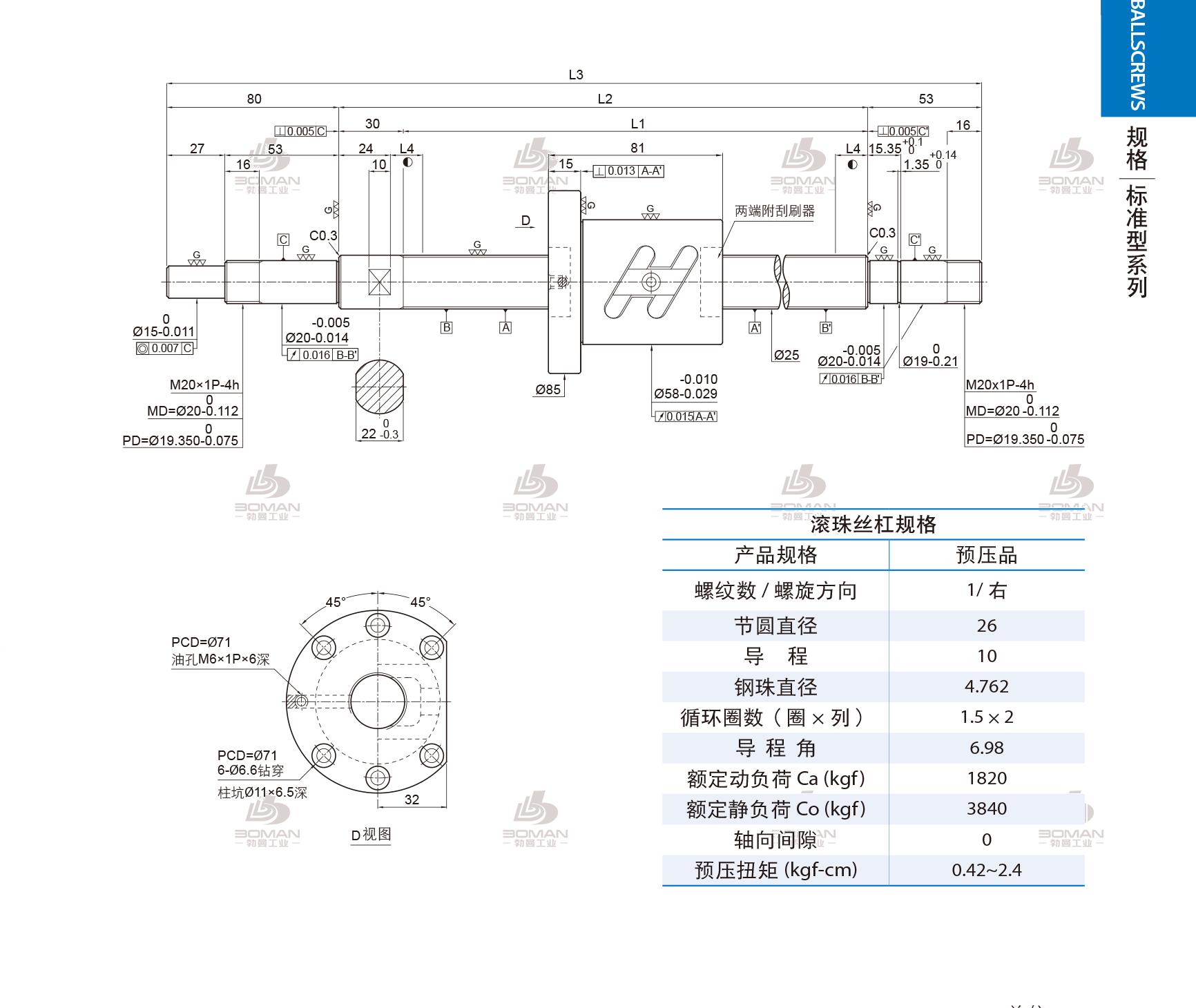 PMI 1R25-10A2-1FSWC-570-733-0.018 丝杠pmi样本