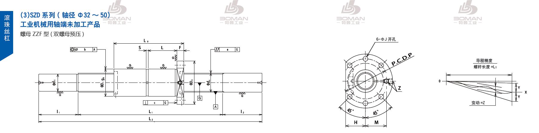 TSUBAKI SZD3210-1800C5-B tsubaki滚珠丝杠