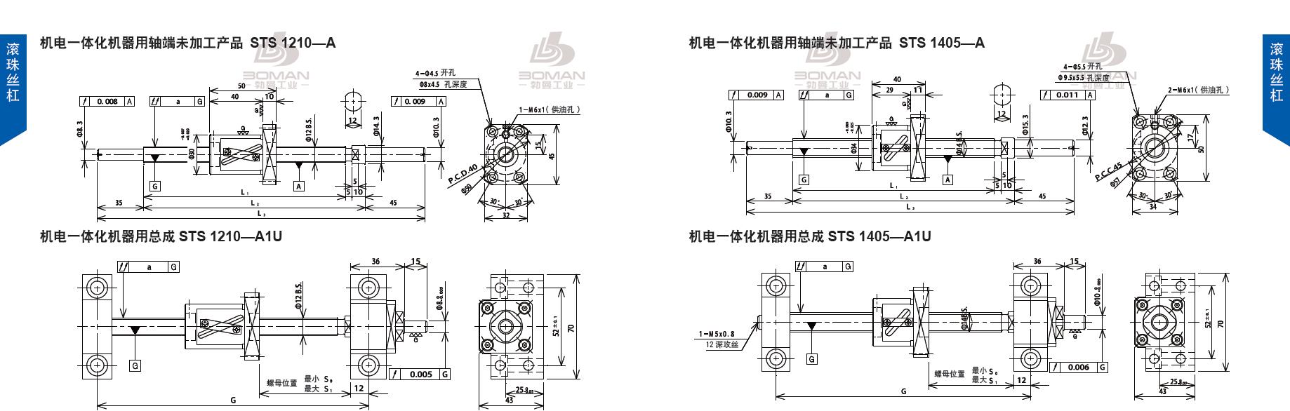 TSUBAKI STS1405-521C3-A1U 丝杆 tsubaki