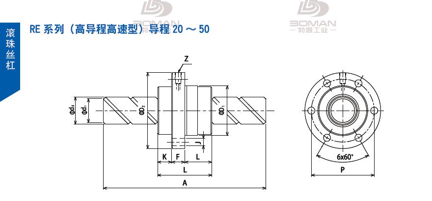 TSUBAKI 25RE1Q50 tsubaki滚珠丝杠